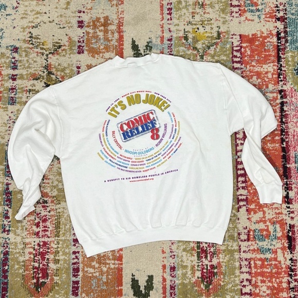 Comic Relief 8 Vintage Comedy 1998 Crewneck Pullover Sweatshirt - Picture 2 of 6